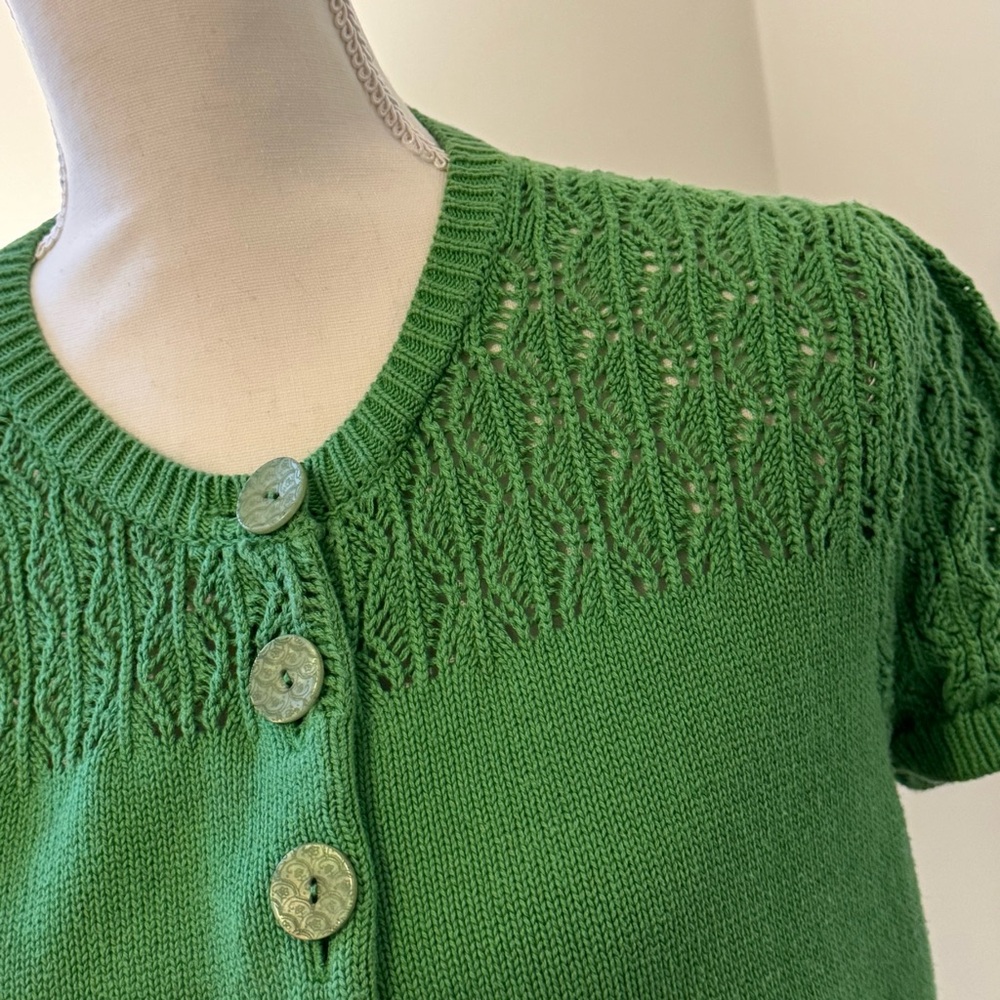 Eight Eight Eight Beautiful Green Knit Sweater - Size Medium - Picture 2 of 8